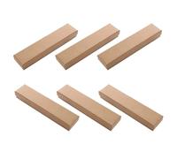 GLEAVI Lot de 6 Coffrets de Rangement pour Montres et Colliers en Carton Kraft Boîte d'emballage Rectangulaire Khaki 225X5X3 CM Coussin en Éponge Coffret Présent Bijou Pratique et