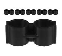 GLEAVI Lot de 6 Colliers de Serrage Doubles en Plastique Robuste pour Manche à Balai Diamètre 25 Mm, Clips de Fixation pour Pelle et Balai, Accessoires Polyvalents pour Rangement