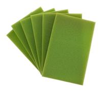 GLEAVI Lot de 6 Éponges Filtrantes Vertes pour Aquarium et Bassin Mousse Filtrante à Gros Grains Média Filtrant Biologique Épais et Réutilisable Préfiltre Adaptable pour Filtration