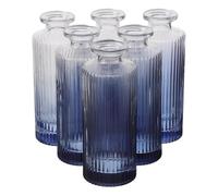 GLEAVI Lot de 6 flacons diffuseurs en Verre Vintage - Flacon de Parfum élégant à Rayures Romaines - Vide d'aromathérapie pour diffuseur de Parfum d'ambiance