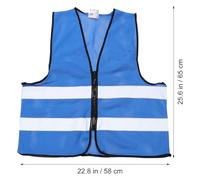 GLEAVI Lot de 6 Gilets Réfléchissants Bleus Fermeture Éclair Tissu Respirant Ultra Gilet de Cyclisme et Course à Pied pour Jogging Vélo Marche et Équitation Haute Visibilité