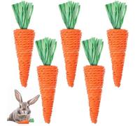 GLEAVI Lot de 6 Jouets à Mâcher en Radis Tressé pour Lapins et Petits Animaux Molaire Naturel sans Odeur pour L 39 Hygiène Dentaire Stimulation des Rongeurs