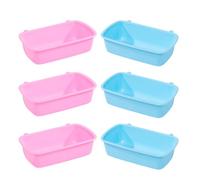 GLEAVI Lot de 6 Mangeoires Suspendues pour Hamsters en Polypropylène Bols Compacts pour Chinchillas et Rats Gamelles Colorées Adaptées aux Cages de Petits Animaux