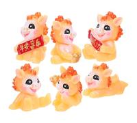 GLEAVI Lot de 6 Mini Figurines de Chevaux en Résine Décorations Feng Shui 2026 pour Micro-Paysages Statuettes Chinoises Colorées pour Nouvel an Ornements Miniatures D’Animaux pour
