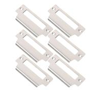 GLEAVI Lot de 6 Plaques de Renfort en Acier Inoxydable pour Gâche de Porte Couvre-Portes Résistants Installation sans Burinage Compatible Portes de Garage et Bois Accessoire de