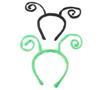 GLEAVI Lot de 6 Serrage-Têtes Antennes de Fourmi Noir et Vert Accessoires de Déguisement Insecte Adulte Serrage-Têtes Cosplay pour Fête D’Halloween et Bal Masqué