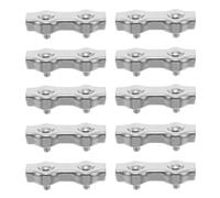 GLEAVI Lot de 6 serre-câbles M6 en acier inoxydable - Colliers de serrage robustes et antirouille - Serre-câble duplex pour une fixation sécurisée des câbles