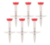 GLEAVI Lot de 6 Tees de Golf Réglables en Hauteur en Plastique Rouge Accessoires de Golf pour Entraînement Intérieur et Extérieur Dispositif de Nivellement pour Tees Pack Pratique