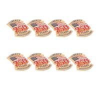 GLEAVI Lot de 8 Broches Souvenirs Drapeau Américain en Alliage Épinglettes Commémoratives du 250E Anniversaire des États-Unis Accessoires Patriotiques pour Fête Nationale et