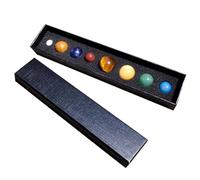 GLEAVI Lot de 8 Pierres Minérales des Planètes du Système Solaire, Collection Décoration Bureau, Ornements Éducatifs pour Garçon et Filles, Accessoires D’Apprentissage Scientifique,