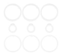 GLEAVI Lot De 9 Joints De Rechange En Silicone Transparent Pour Bouchon De Bouteille D'Eau