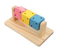 GLEAVI Mâcher en Bois Naturel pour Hamsters Nains Plateau D’Enrichissement Interactif Cube Multifonction pour Rongeurs Accessoires Cage pour Rats Chinchillas et Lapins Jouets