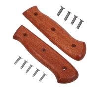 GLEAVI Manche de Couteau Cuisine en Bois Sablier Antidérapant Ergonomique 12,2 X 3,2 X 2 CM avec Rivets de Fixation 4 Paires, Remplacement Pratique pour Couteau à Désosser Usage