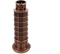 GLEAVI Maquette Tour de Pise en Alliage de Zinc, Modèle Métallique Décoratif Rouge Cuivre Grand Format 20 Cm, Statue Miniature pour Décoration de Bureau et Maison, Artisanat Domestique