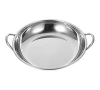 GLEAVI Marmite Anti-Débordement en Acier Inoxydable 33 CM Poignée Wok Petite Casserole pour Cuisson Sèche Poêle à Sauter Résistante à la Chaleur Maison et Restaurant