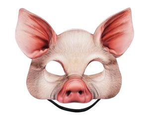 GLEAVI Masque de Cochon Halloween en Eva Léger et Réutilisable, Demi-masque Animal Cosplay Réaliste pour Soirée Costumée et Carnaval - Accessoire Unique pour Bal Masqué Adulte