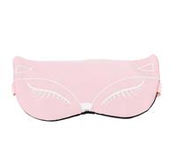 GLEAVI Masque de Sommeil Rafraîchissant et Chauffant pour Femmes Masque à Compresse Chaude et Froide Réglable Broderie Renard Tissu Imitation Soie Couleur Rose pour Sommeil à