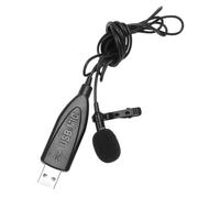 GLEAVI Microphone USB Portable Mini pour Ordinateur, Streaming et Réunion | Haute Sensibilité, sans Fil, Noir, pour Col de Vêtement et Bureau, Cuivre Interne