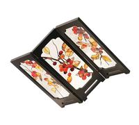 GLEAVI Mini Paravent Chinois Pliable en Acrylique 3D 1 Pièce - Écran Décoratif de Bureau Feng Shui pour Maison et Studio, Séparation D’Espace Compacte pour Décoration Nouvel an Chinois