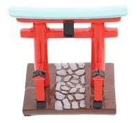 GLEAVI Mini Porte Torii Japonaise en Résine, Accessoire Décoratif pour Maison Miniature, Modèle Miniature de Portail Japonerie, pour Décoration de Micro-Paysage et Maison de Poupée