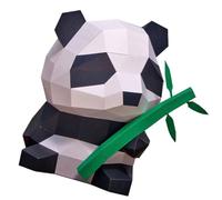 GLEAVI Modèle 3D en Papier Panda DIY Origami Géométrique Matériau Jouet Décoratif pour Garçon et Décoration de Fête et Projets Scolaires 1 Pièce