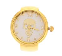 GLEAVI Montre Bague Décorative en Acier Inoxydable, Résistance à L'usure, Montre à Doigt Portable, Accessoire de Fête Féminin, Style Fantôme, Taille Unique Transparente