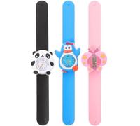 GLEAVI Montre-Bracelet Quartz à Motif De Bande Dessinée pour Garçon Et Filles, Bracelet Souple en Silicone, Adaptée Aux Poignets des Garçon Et Filles, Usage Quotidien Et Fêtes, Lot De 3