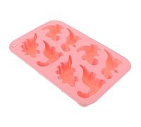 GLEAVI Moule à Chocolat Silicone Antiadhésif Forme de Dinosaure Moule à Bonbons et pour Pâtisserie Maison Cavités Rose