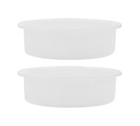 GLEAVI Moule Rond en Silicone Blanc 2 Pièces pour Bricolage