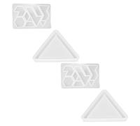 GLEAVI Moules en Silicone Blanc pour Puzzles Éducatifs DIY, 2 Sets Solide et Faciles à Nettoyer, pour Activités Manuelles Créatives pour Garçon et Filles