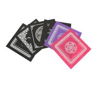 GLEAVI Nappe de Tarot 6 Pièces Motifs Cartes Divinatoires Tissu de Tarot pour Jeu et Divination Nappe Pentagramme Décorative pour Table D’autel pour Jeux et Rituels