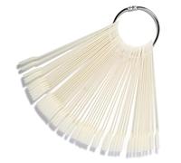 GLEAVI Nuancier pour Nail Art 50 Pièces en Plastique Blanc Surface Lisse, pour Pratiquer et Présenter Vernis à Ongles