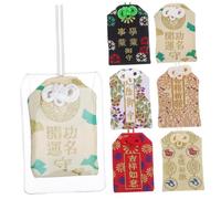 GLEAVI Omamori Japonerie 6 Pièces De Bénédiction En Tissu 26x3.5 Cm Pendentif Japonerie Pour Maison Et Voiture Charme De Chance Succès Présents Traditionnels