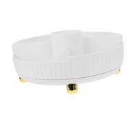 GLEAVI Organisateur Rotatif de Cosmétique de Peau Rangement de Bureau Multifonctionnel Pearl pour Lotion Accessoires de Salle de Bain