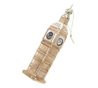 GLEAVI Ornement De Noël Verre Big Ben Horloge Angleterre Statue Suspendue Ornements pour Arbre De Noël Décoration De Salon Figurine De Londres