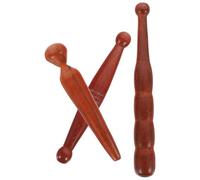 GLEAVI Outils de Massage en Bois 3pcs pour Réflexologie Plantaire, Bâton de Massage Manuel Marron Lisse et Doux, Couverture Complète des Points D'acupression, Maison Couleur Aléatoire
