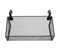 GLEAVI Panier de Rangement Suspendu en Métal pour Lit Superposé Petite Taille Noire 27 Crochets Organisateur de Chevet Multifonction pour Chambre Étudiante et Dortoir Gain de Place