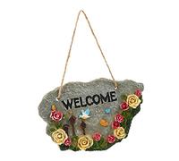 GLEAVI Panneau De Porte à Suspendre Plaque De Bienvenue Pour Jardin Magasin Entrée