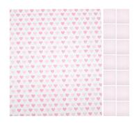 GLEAVI Papier Alimentaire Ciré Anti-Graisse 50 Feuilles 20X20 CM Motifs Cœurs pour Emballage Sandwich, Hamburger, Pâtisserie, Usage la Cuisine et Fêtes