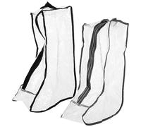 GLEAVI Paquet à Chaussures Zippé en Maille PVC Légère, Lot 2 Pochettes Réutilisables pour Bottes Hautes, Protection Anti-poussière et Imperméable, Organisateur de Voyage Pratique