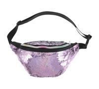 GLEAVI Paquet Banane Femme Paillettes Sirène Multicolore Scintillant Paquet à Bandoulière Polyester Léger Mode pour Voyage et Fête Pochette pour Sorties et Danse