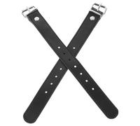 GLEAVI Paquet de 2 Sangles en Cuir Réglables Noires pour Panier de Vélo Garçon et Filles, Ceinture Pratique Trous Ajustables, Accessoires Solide pour Panier de Guidon VTT, pour Rangement