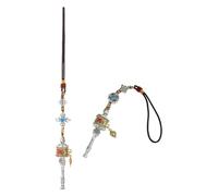 GLEAVI Pendentif Bouddhiste Roue de Prière Om Padme Hum Lot de 2 Amulette Amulette et Protection Feng Shui Breloque Tibétaine Unisexe pour Voiture et Paquet Décoration Spirituelle