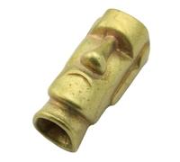 GLEAVI Pendentif n Laiton 1 Pièce Moai Île de Pâques, Perle D'espacement Vintage pour Fabrication de Bijoux, Ornement Décoratif Artisanal, Accessoire de Création de Bracelets