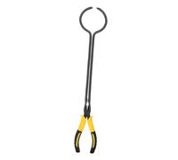 GLEAVI Pince à Creuset Ronde En Acier Robuste Poignée Jaune Outil De Serrage Pour Creusets Circulaires Accessoires De Laboratoire Pour Fusion Et Coulée Kit De Test D'or Pour Bijouterie Et Chimie