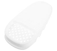 GLEAVI Planche à Laver Petite en Plastique Blanc Bac à Savonnette Intégré Portable et Compacte pour Lavage à la Main de Vêtements et Maillots Planche à Laver pour Voyages et Usage
