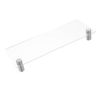 GLEAVI Plaque de Bureau Transparente Acrylique Porte-nom Clair avec Double Épingle Design Élégant pour Nom Titre et Informations Professionnelles Facile à Nettoyer Décor de Bureau