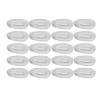 GLEAVI Plaquettes Nasales pour Lunettes en Silicone Ultra-doux, Antidérapantes à Chambre à Air, Forme Goutte D'eau, 20 Pièces pour Lunettes de Soleil et Optiques, Confort Quotidien
