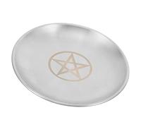 GLEAVI Plateau Pentagramme Acier Inoxydable pour Cérémonie Décoration pour Bougies Bijoux Support pour Rituels Décorations Intérieur