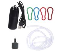 GLEAVI Pompe à Air USB pour Aquarium Petit Débit Mini Pompe à Oxygène Portable Noire Silencieuse et Étanche Accessoire Aquarium pour Poissons Compacte et Pratique Couleur Aléatoire